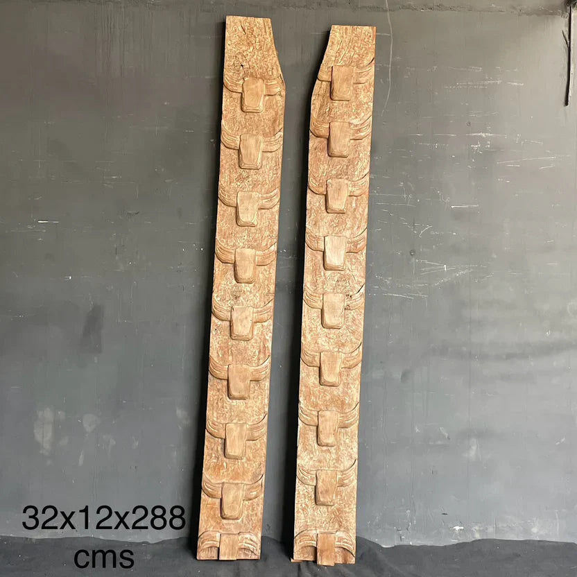Naga Tribal Wood Panel – Hand Carved Architectural Wall Accent