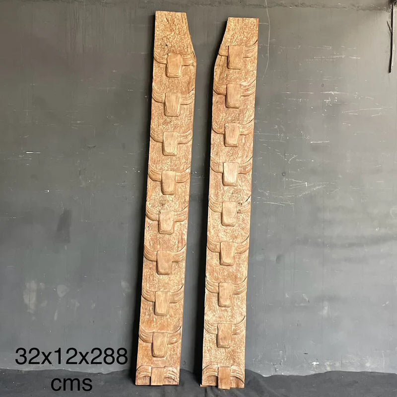 Naga Tribal Wood Panel – Hand Carved Architectural Wall Accent