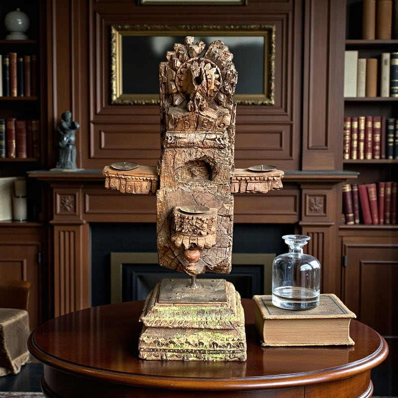 A Unique Vintage Candle Stand with Heritage Look