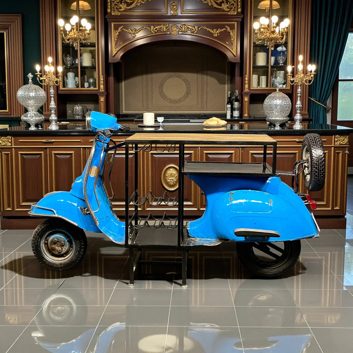 Vintage Scooter Bar Table – A Statement Piece for Unique Interiors