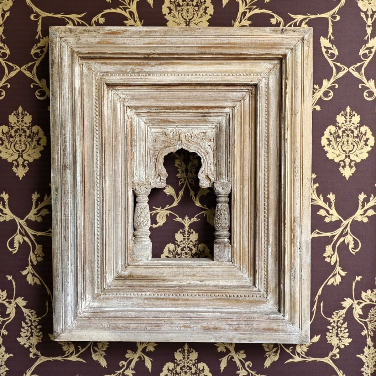 Wooden Jharokha Frame – Handcrafted Indian Heritage Wall Décor