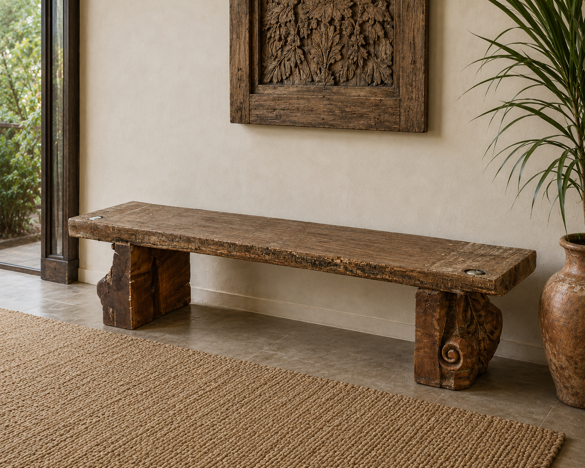 Where can I use this wooden bench?