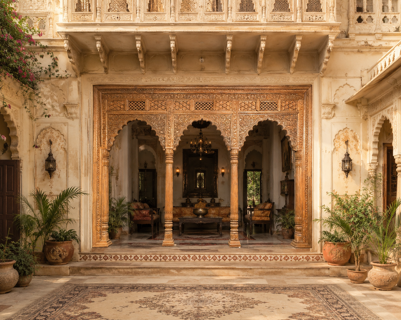 Why Choose a Hand-Carved Wooden Haveli Entrance?