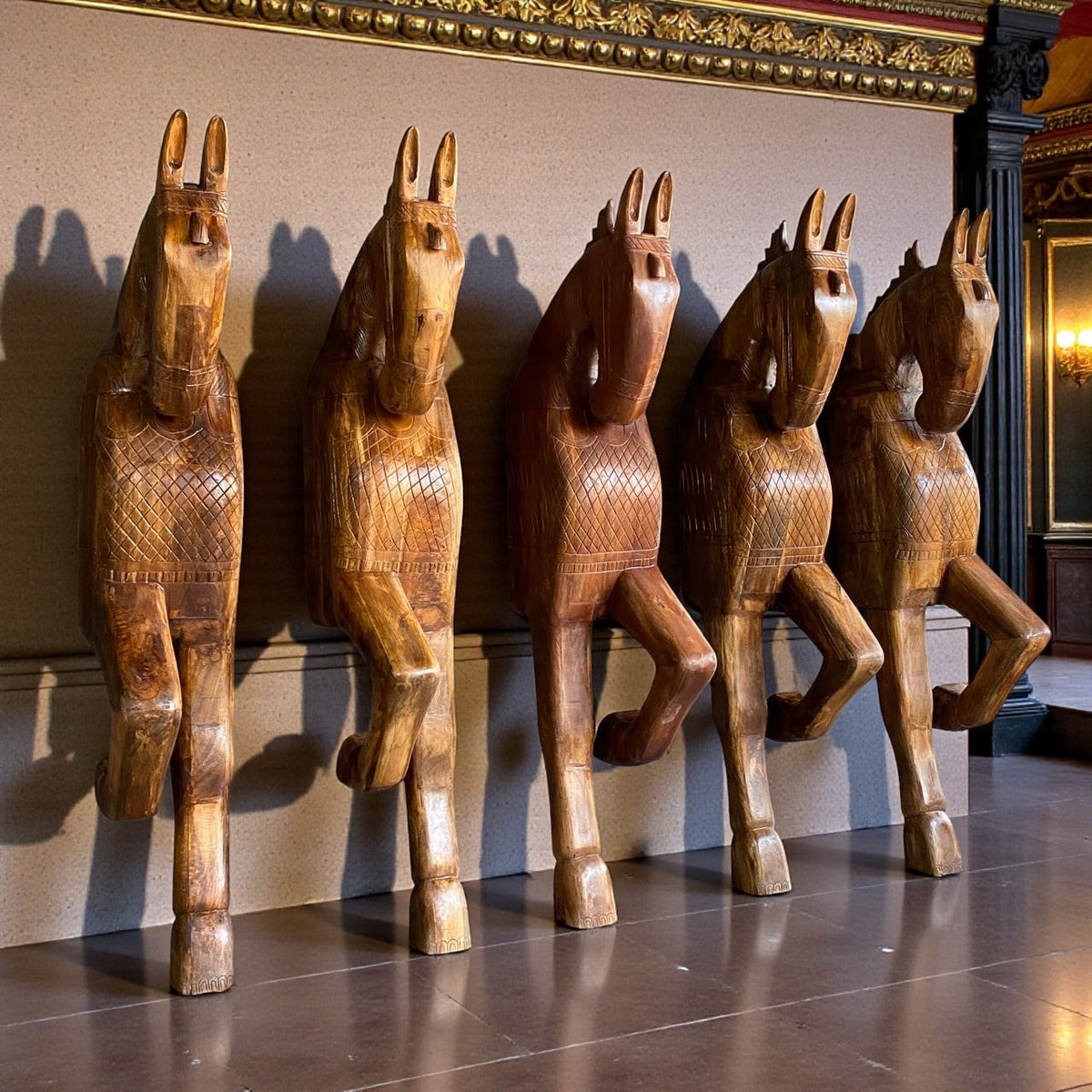 Guardian Horse Wooden Sculpture – A Symbol of Strength, Protection &amp; Heritage
