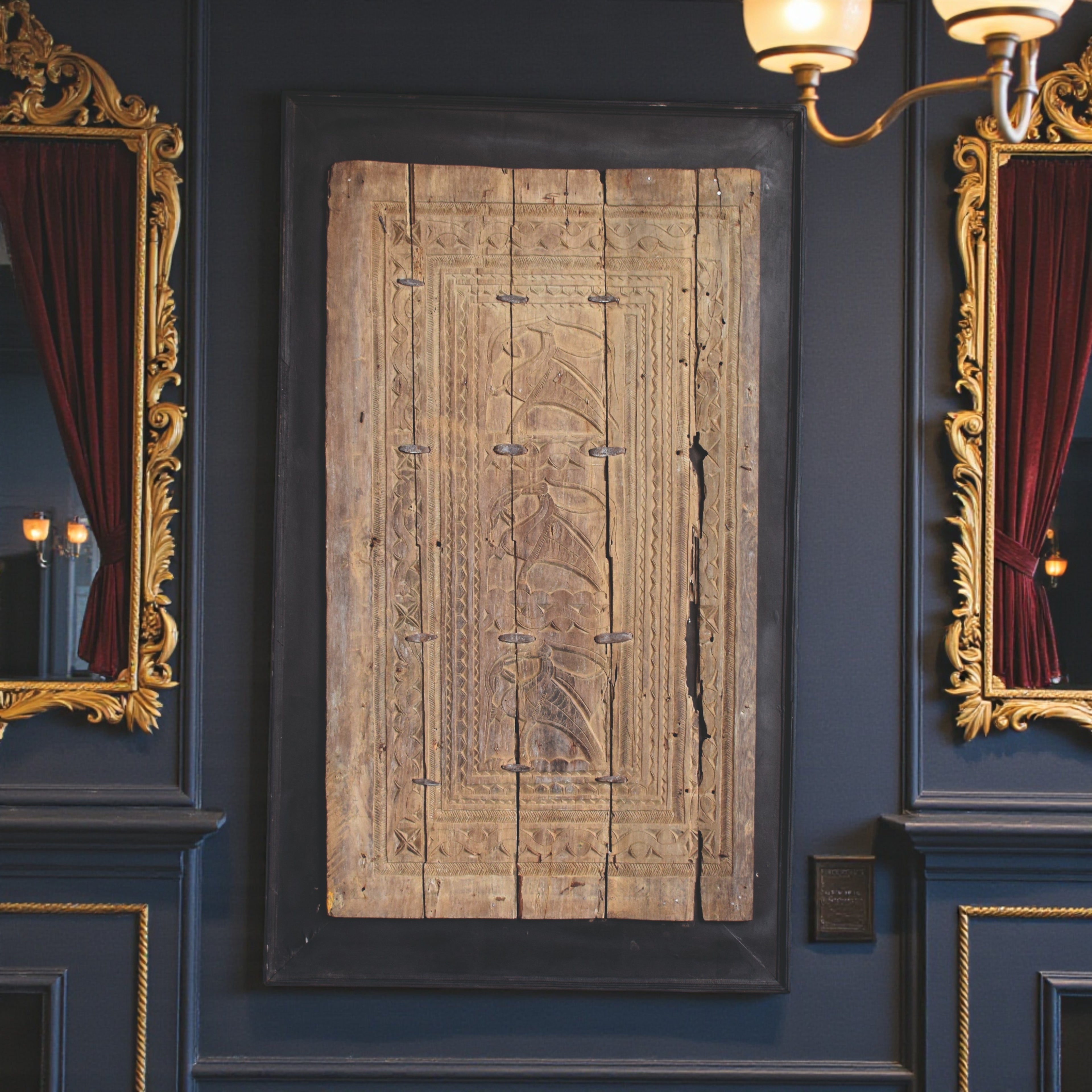 Wooden Wall Panel – handcrafted vintage Indian decor from Jodhpur, Rajasthan