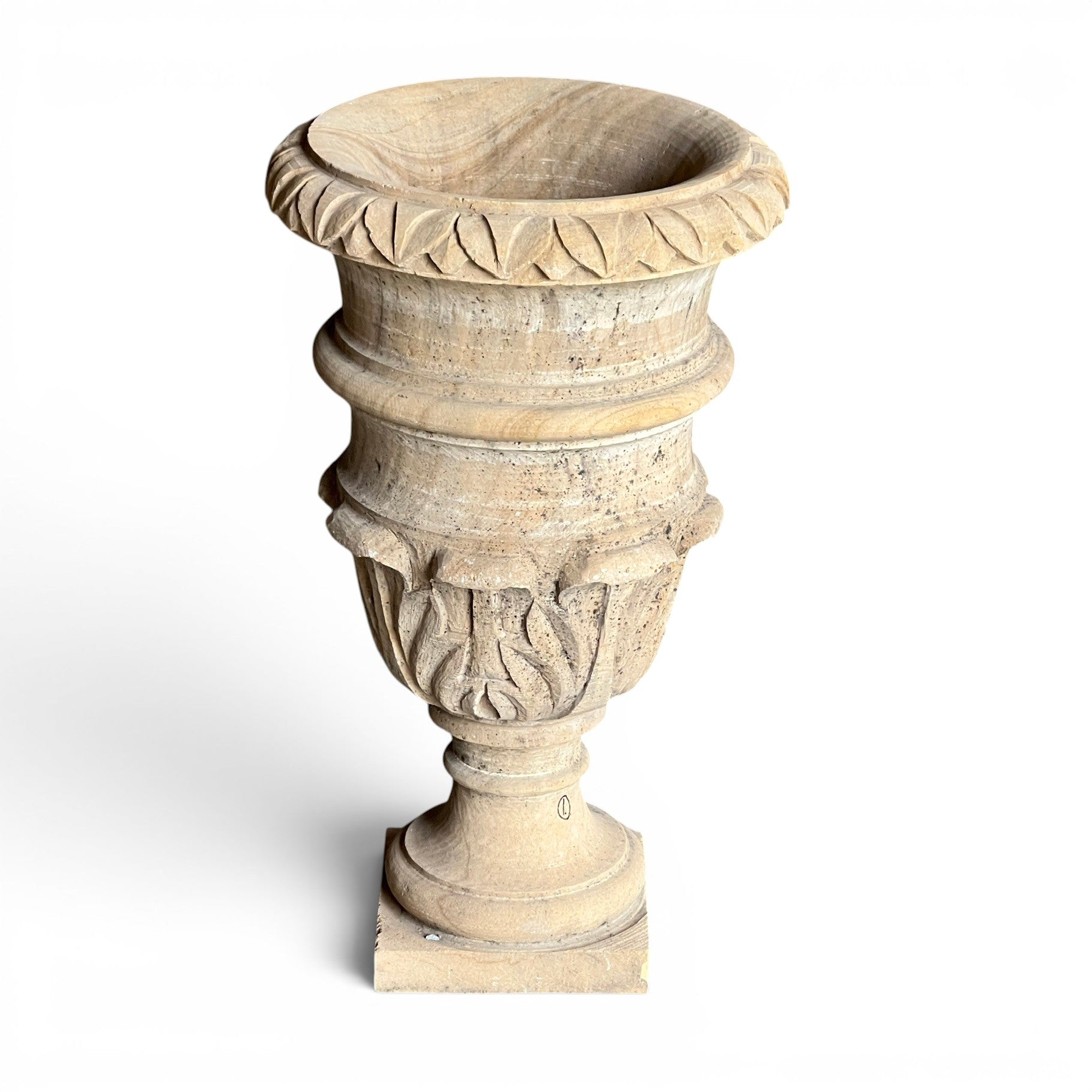 Handcrafted Stone Decorative Urn