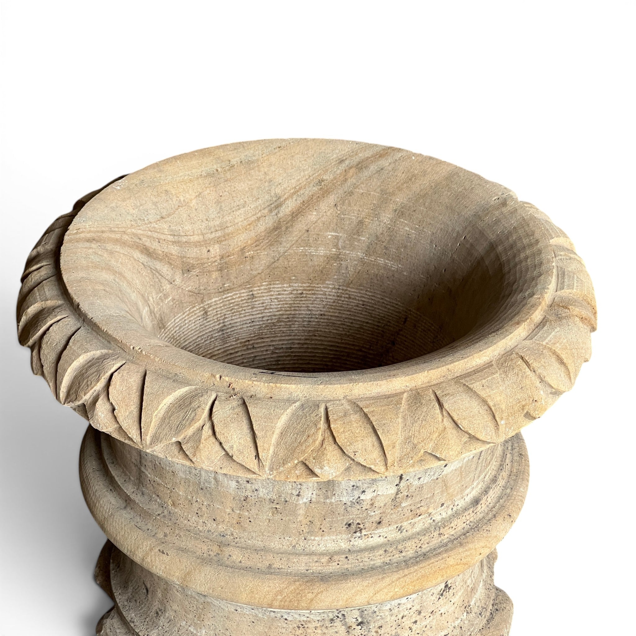 Handcrafted Stone Decorative Urn