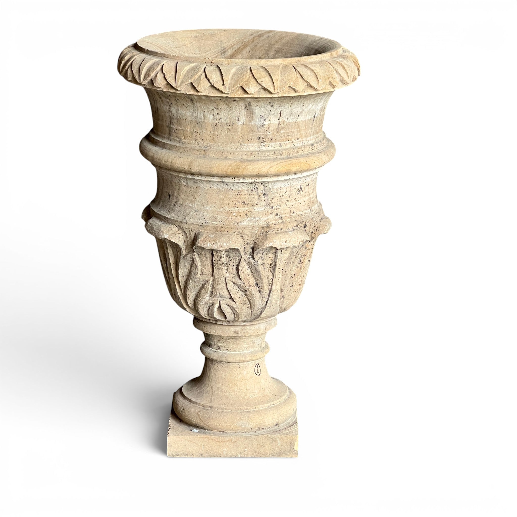 Handcrafted Stone Decorative Urn