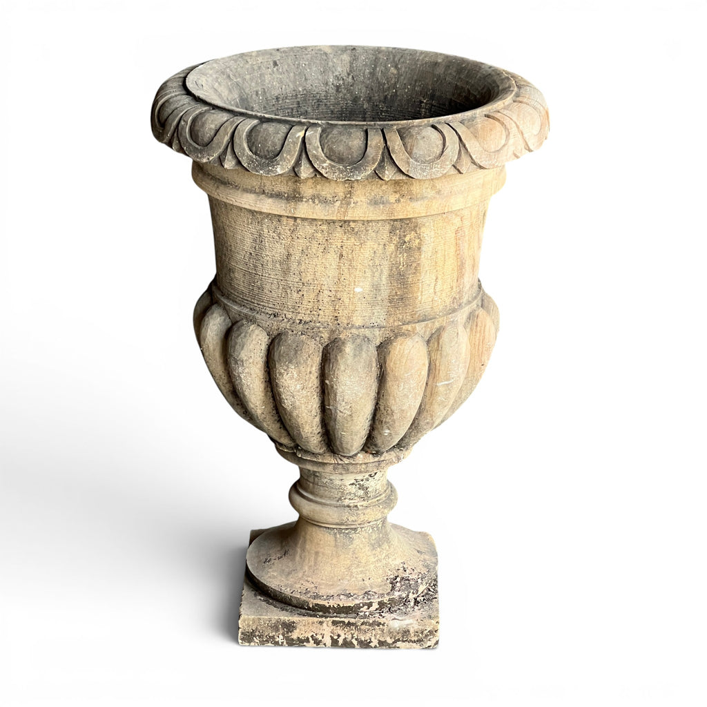 Handcrafted Stone Decorative Urn