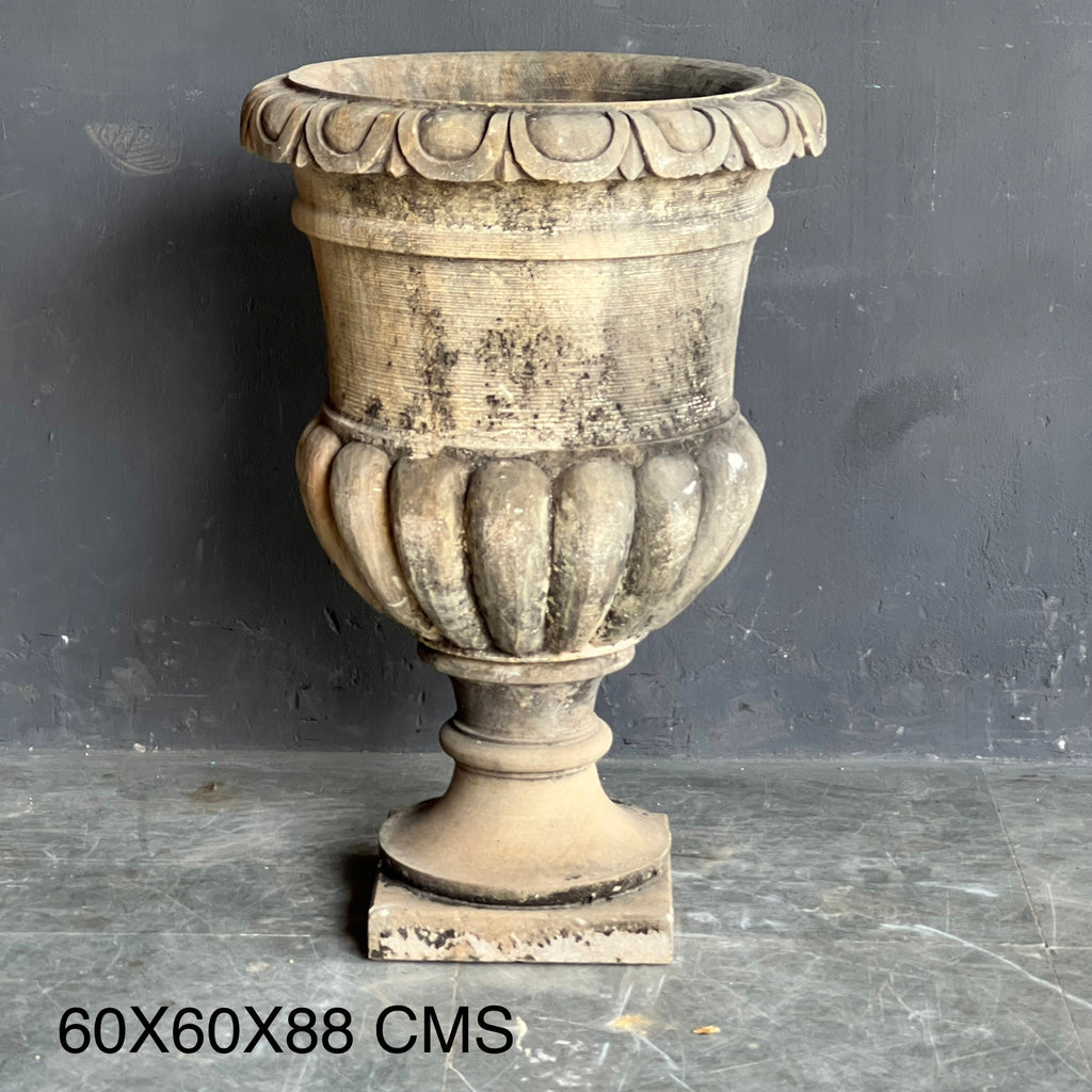 Handcrafted Stone Decorative Urn