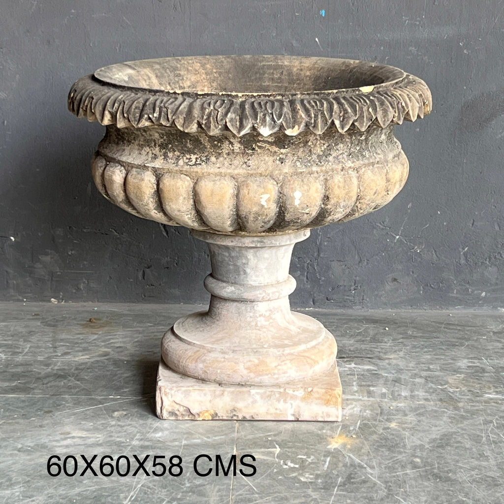 Handcrafted Stone Decorative Urn