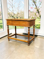 Wooden Glass Top Table