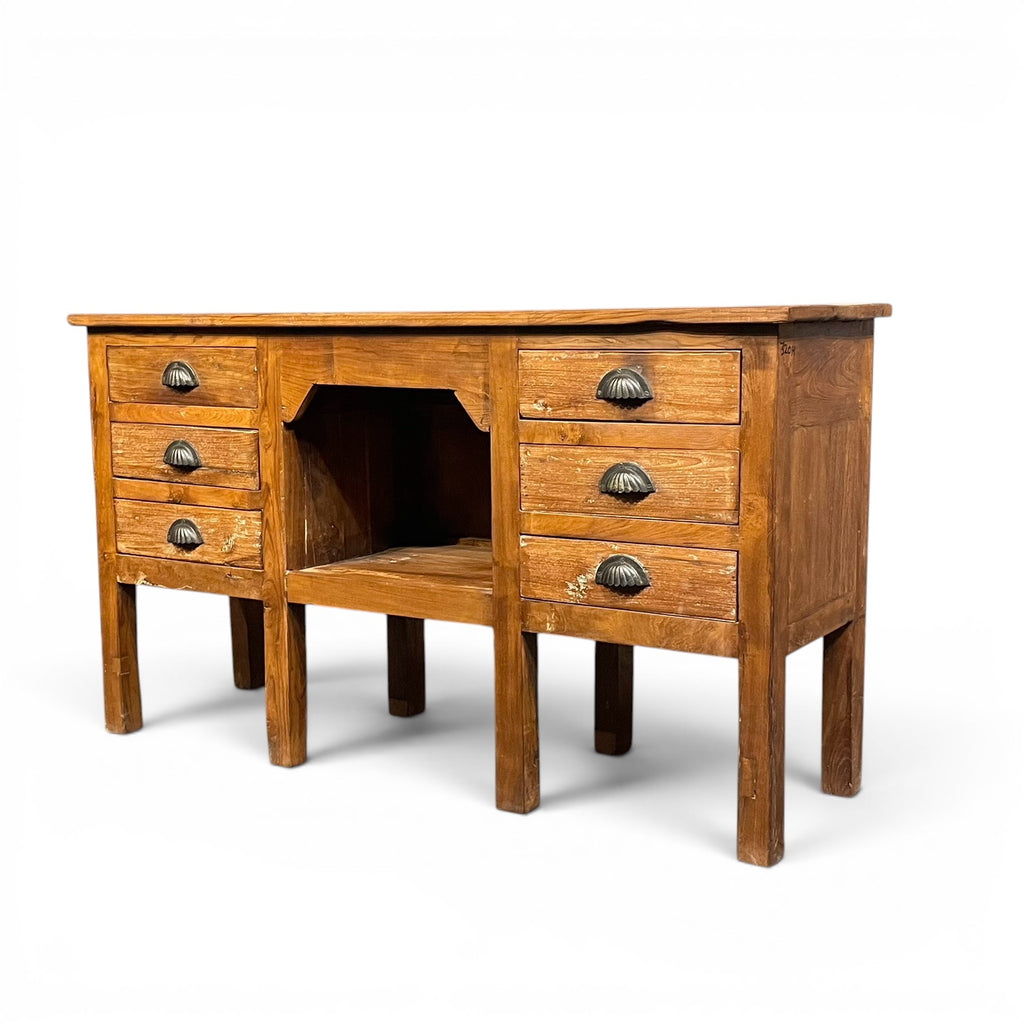 6 Drawer Wooden Table