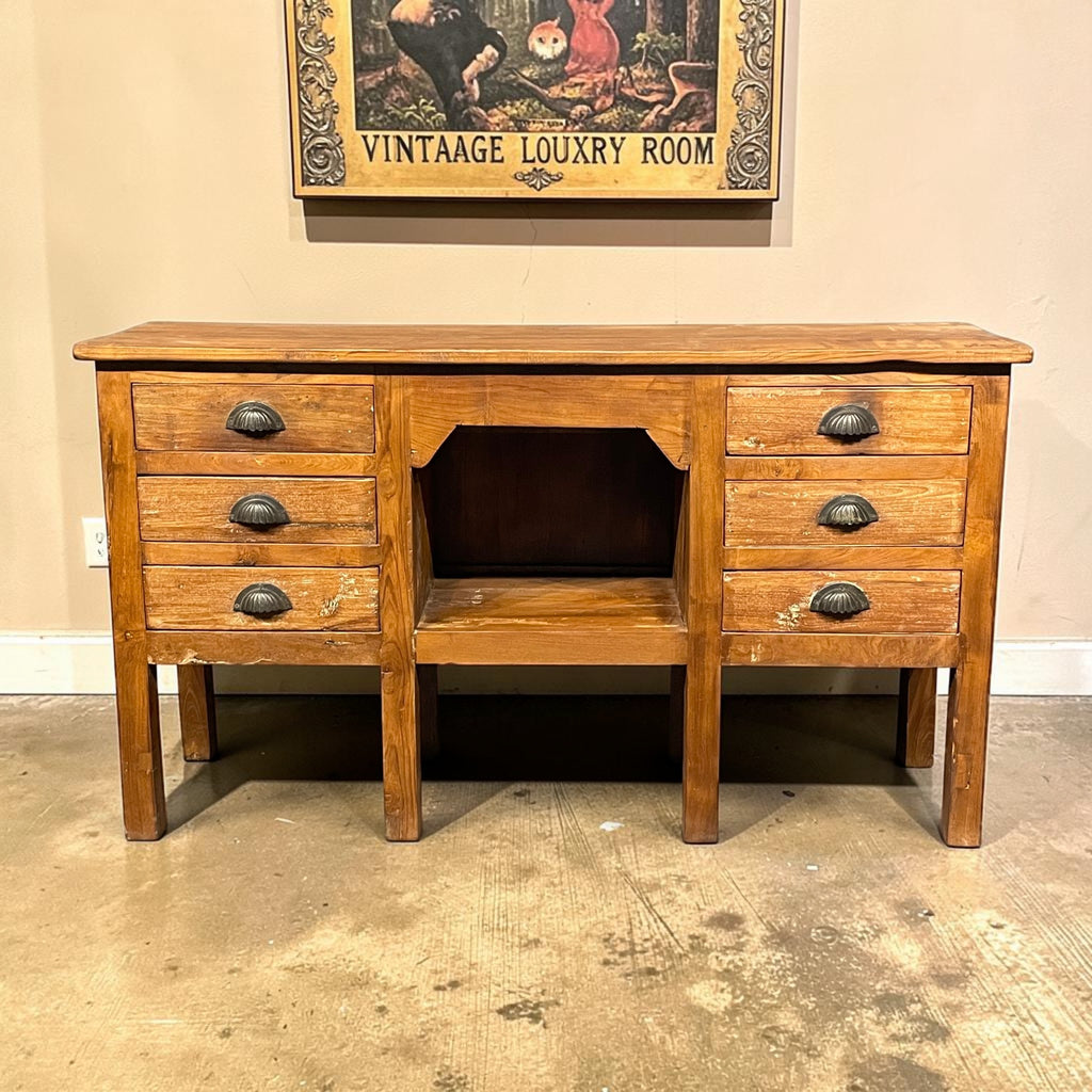 6 Drawer Wooden Table