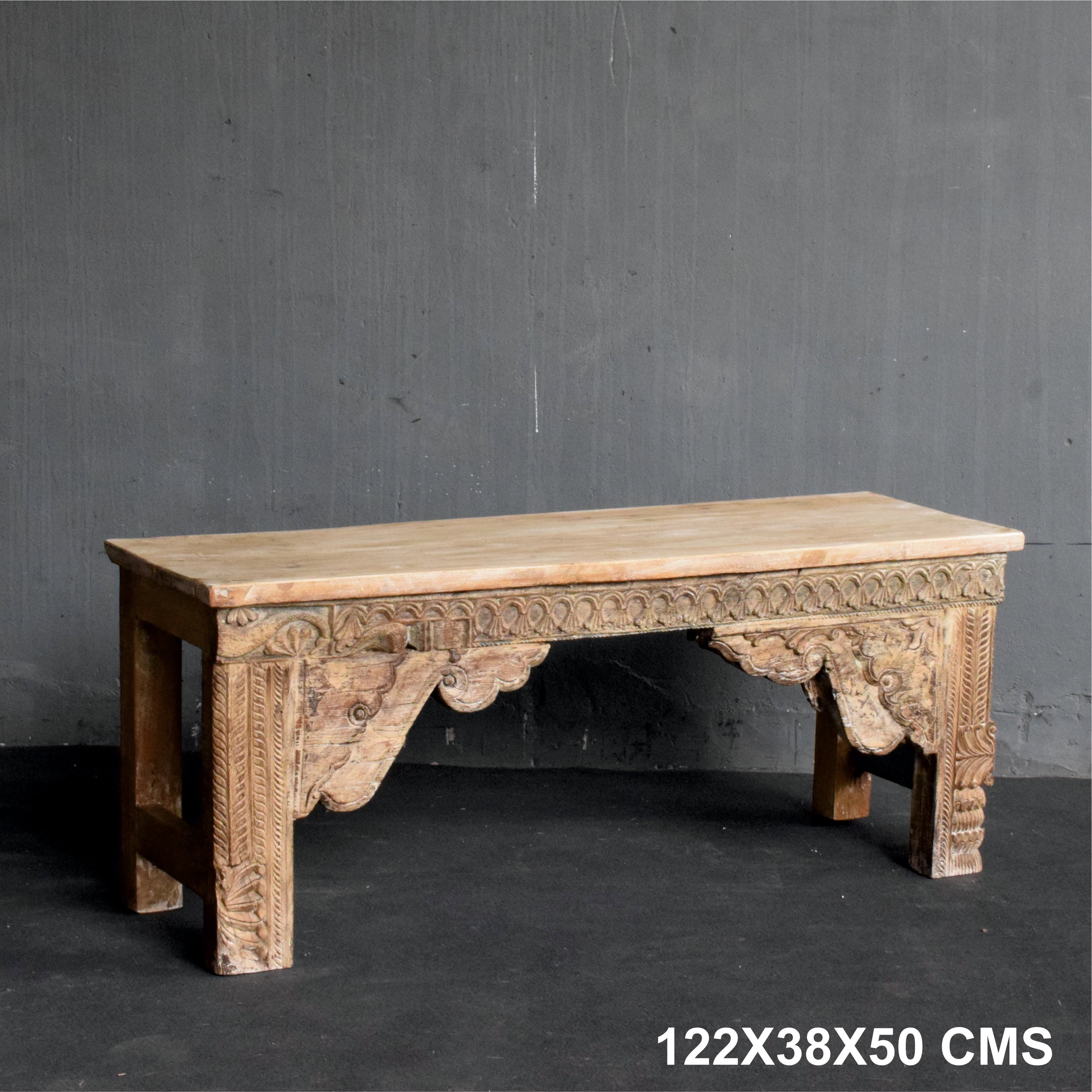 HAND CARVED BENCH