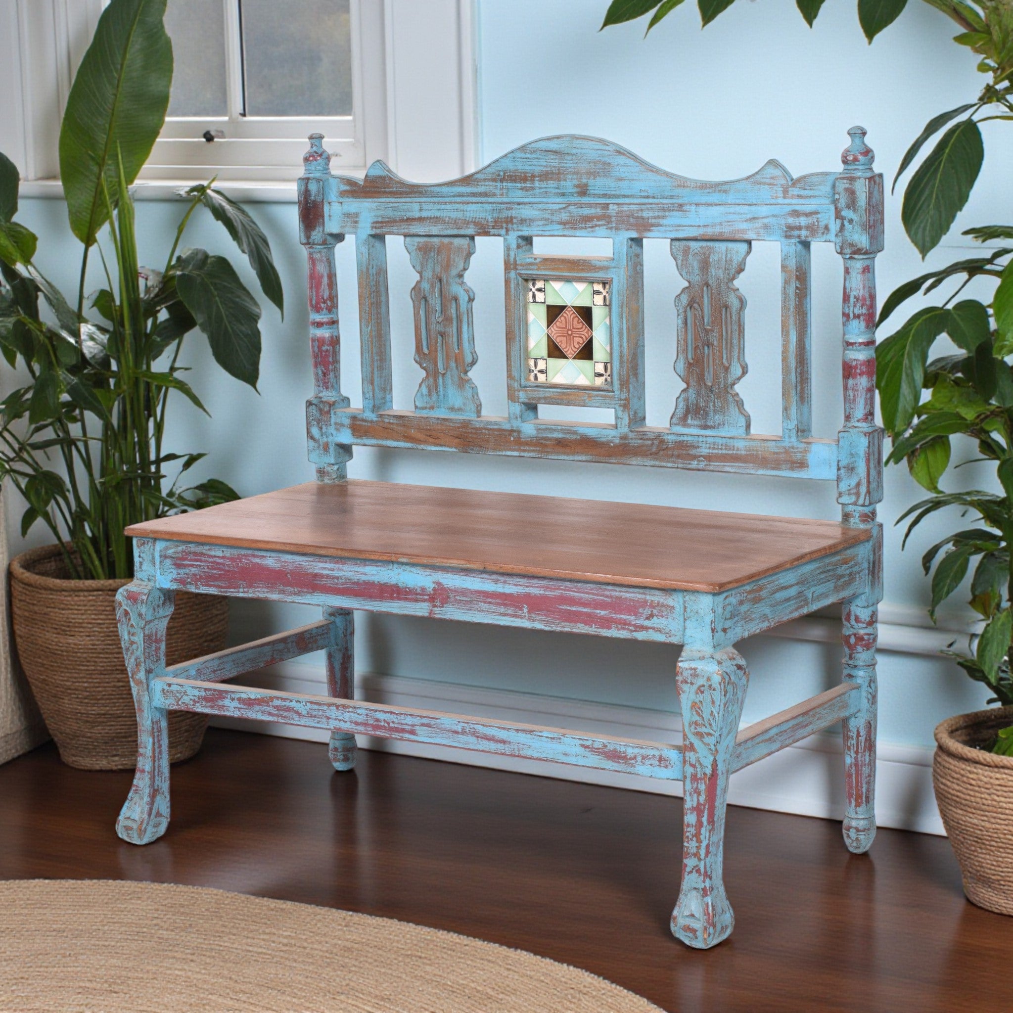 VINTAGE TEAM WOOD BENCH