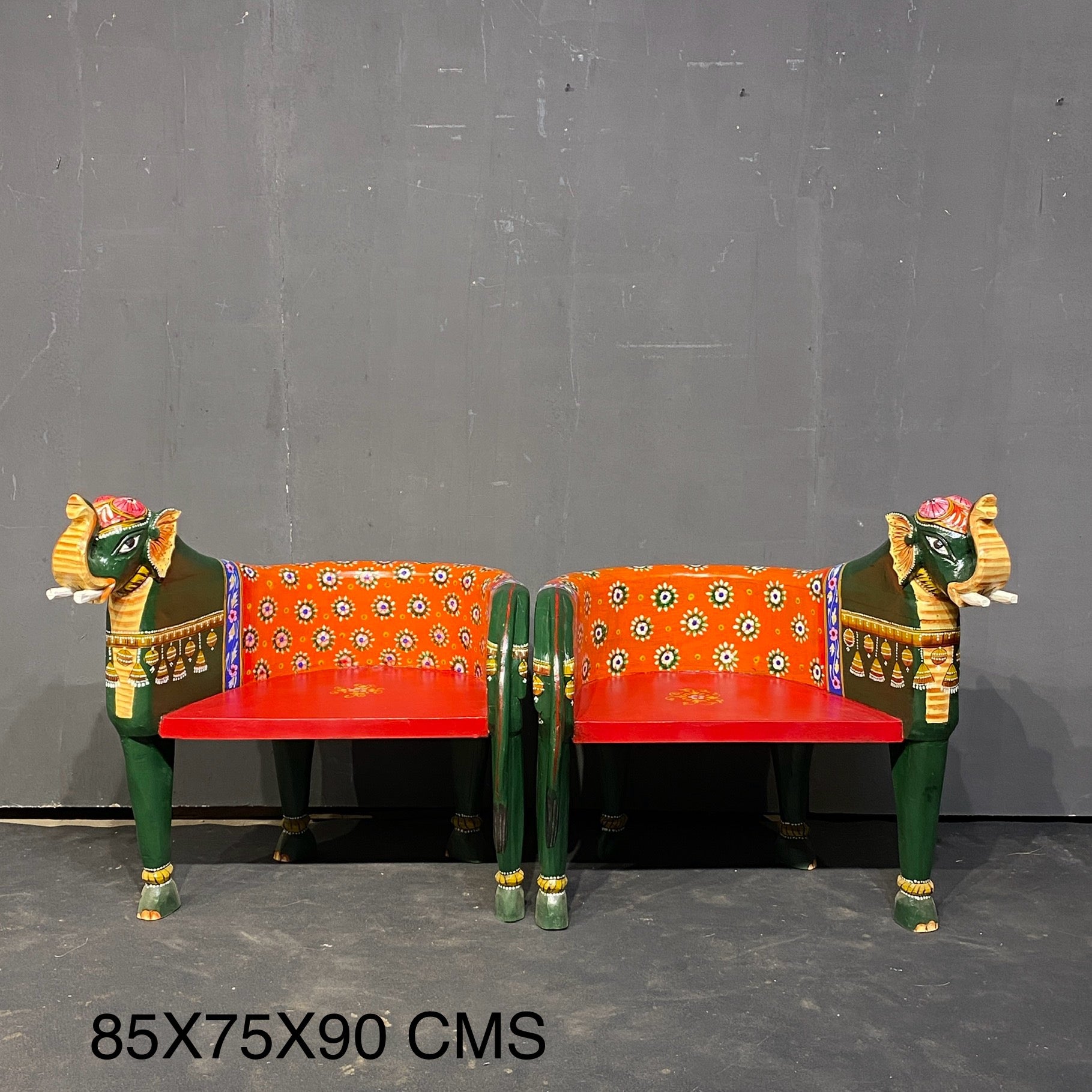 HAND PAINTED ELEPHANT CHAIR