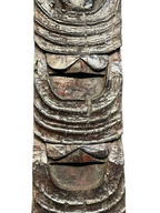 Antique Naga Tribal Carved Wood Panel – Hand-Carved Wall Sculpture