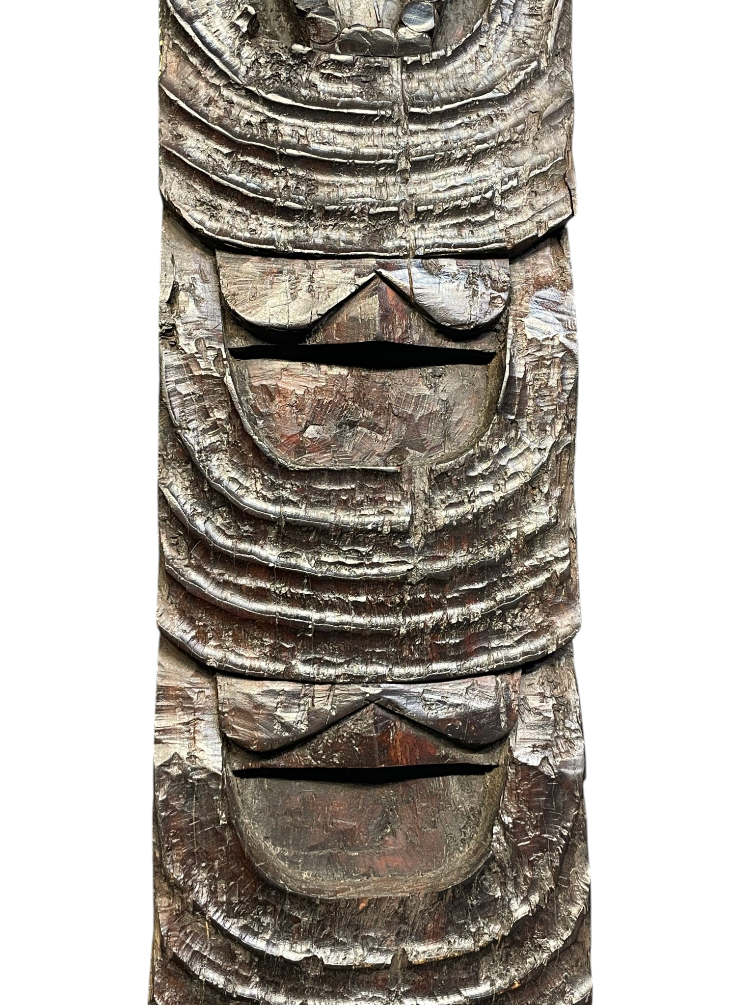 Antique Naga Tribal Carved Wood Panel – Hand-Carved Wall Sculpture