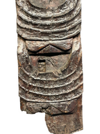 Antique Naga Tribal Carved Wood Panel – Hand-Carved Wall Sculpture