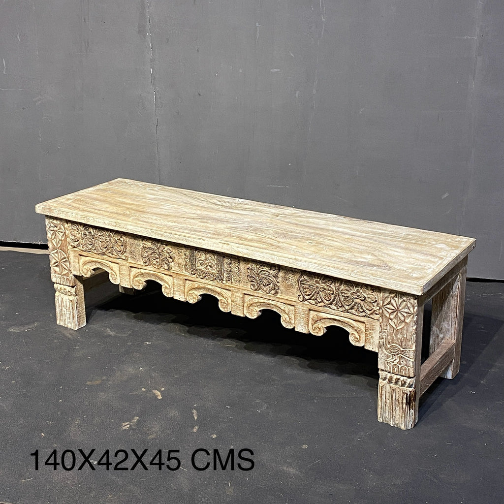 HAND CARVED BENCH
