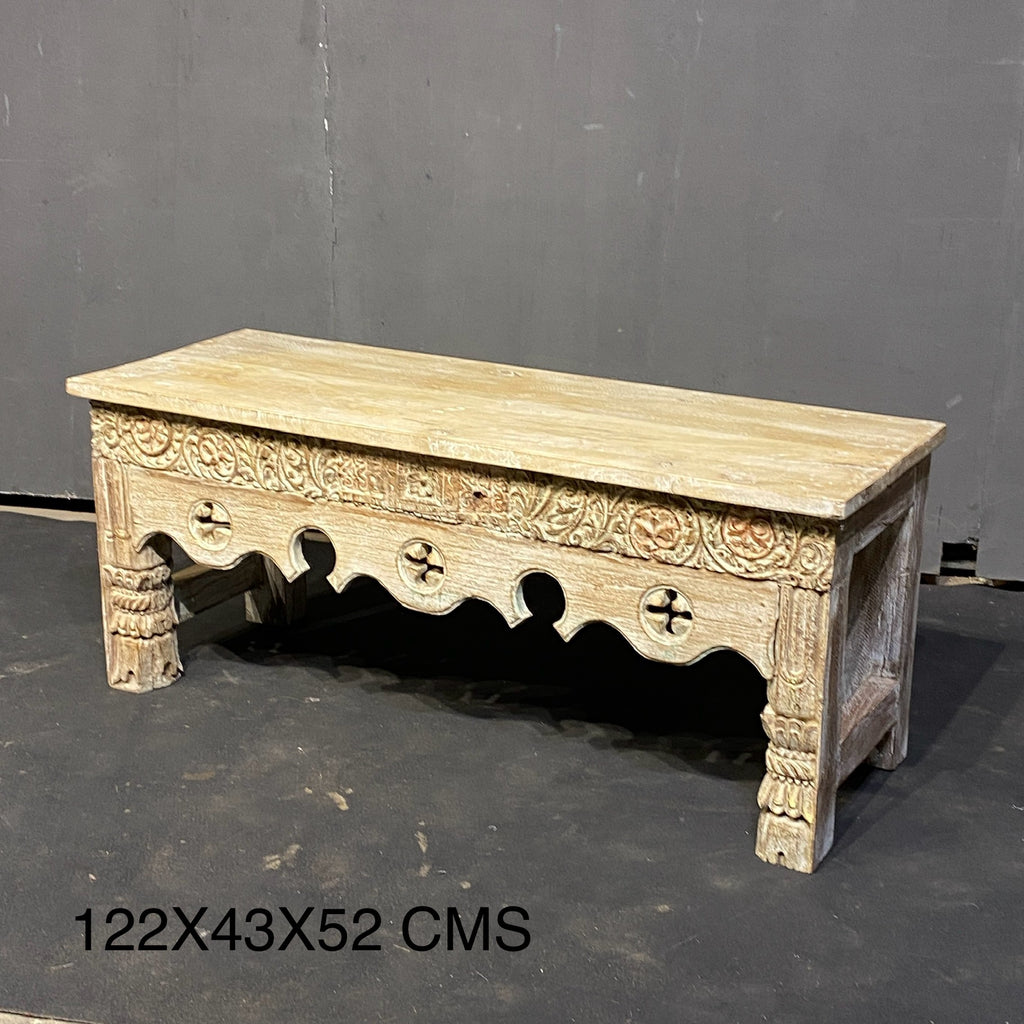 HAND CARVED BENCH
