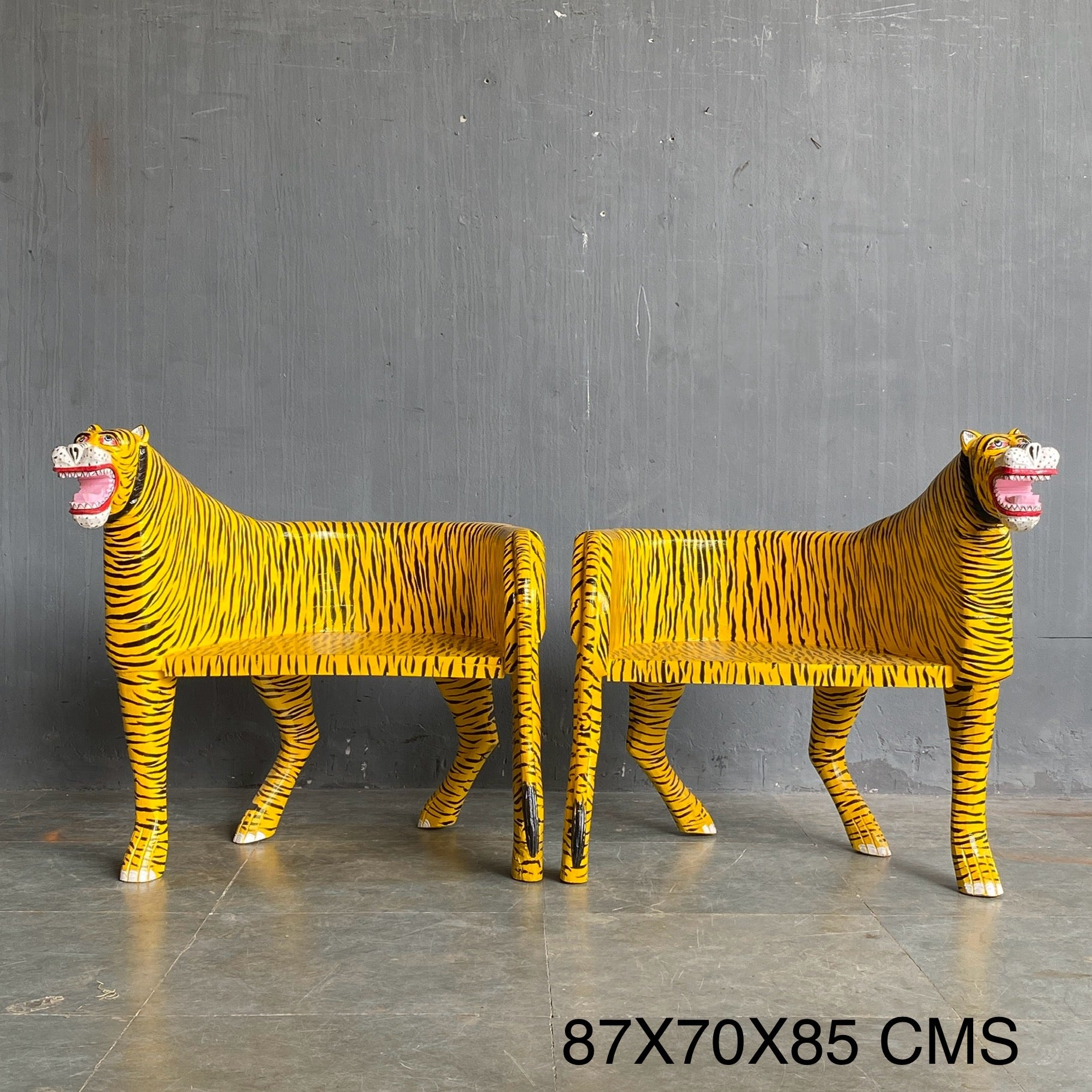 HAND PAINTED TIGER CHAIR