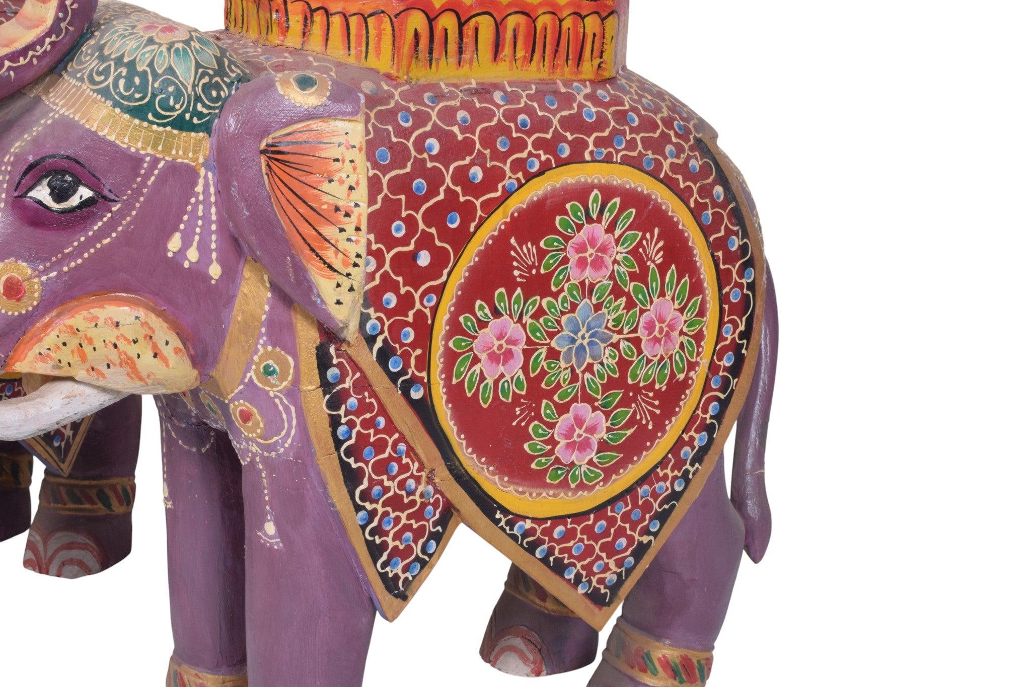 WOODEN HAND PAINTED ELEPHANT