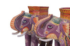 WOODEN HAND PAINTED ELEPHANT