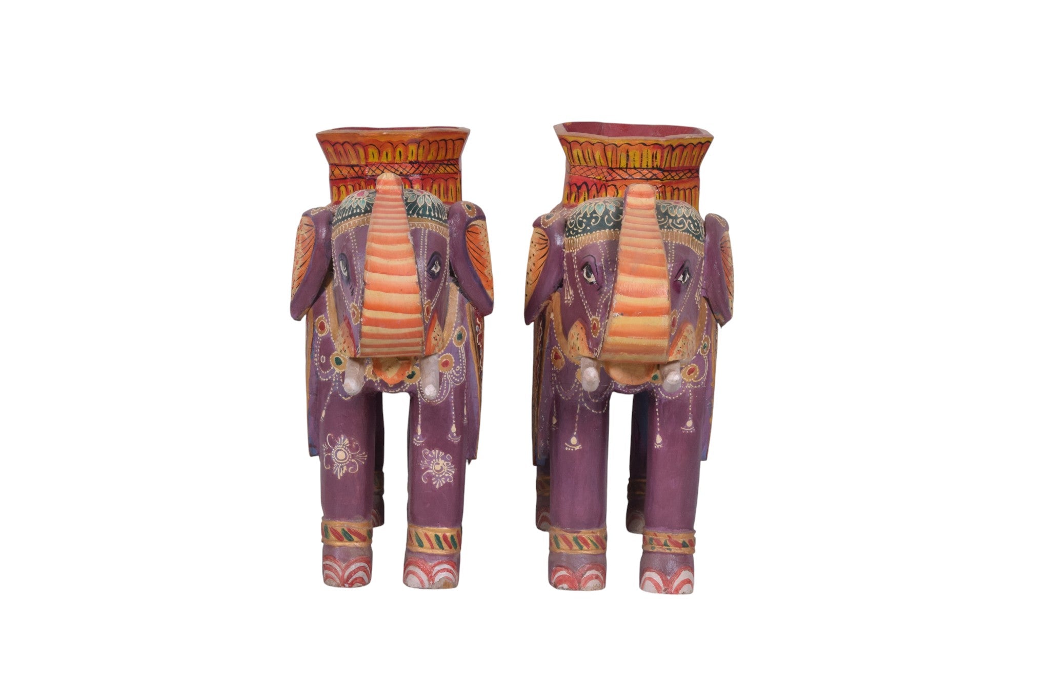 WOODEN HAND PAINTED ELEPHANT