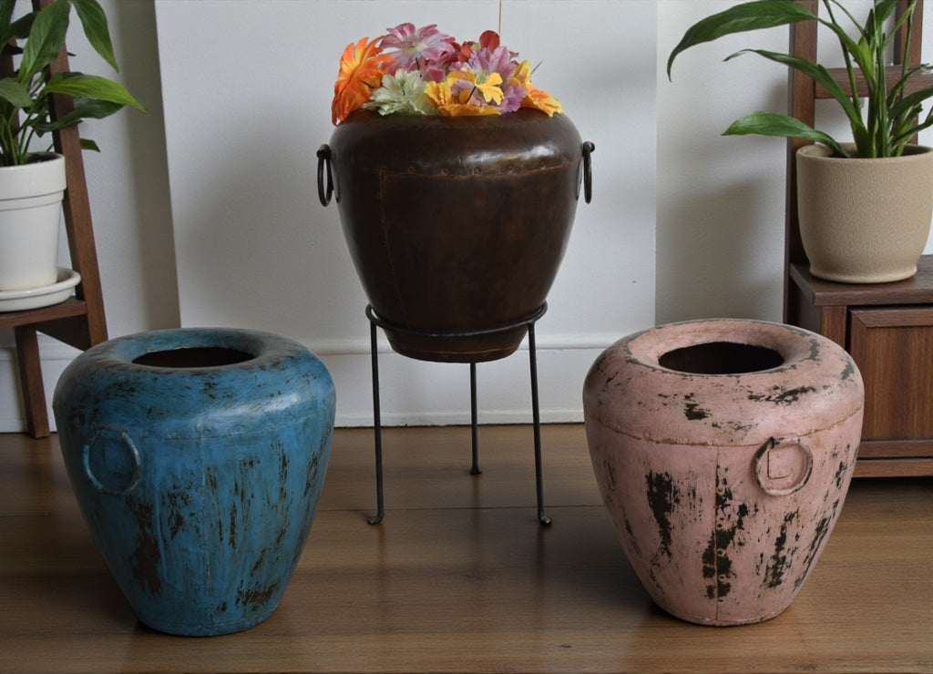 Antique Iron Pot Planter