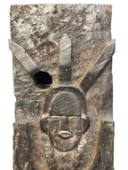 Vintage Naga Tribal Wood Carving – Ancestor Figure Wall Panel