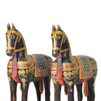 WOODEN HAND PAINTED HORSE