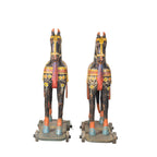 WOODEN HAND PAINTED HORSE