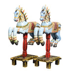 WOODEN HAND PAINTED HORSE