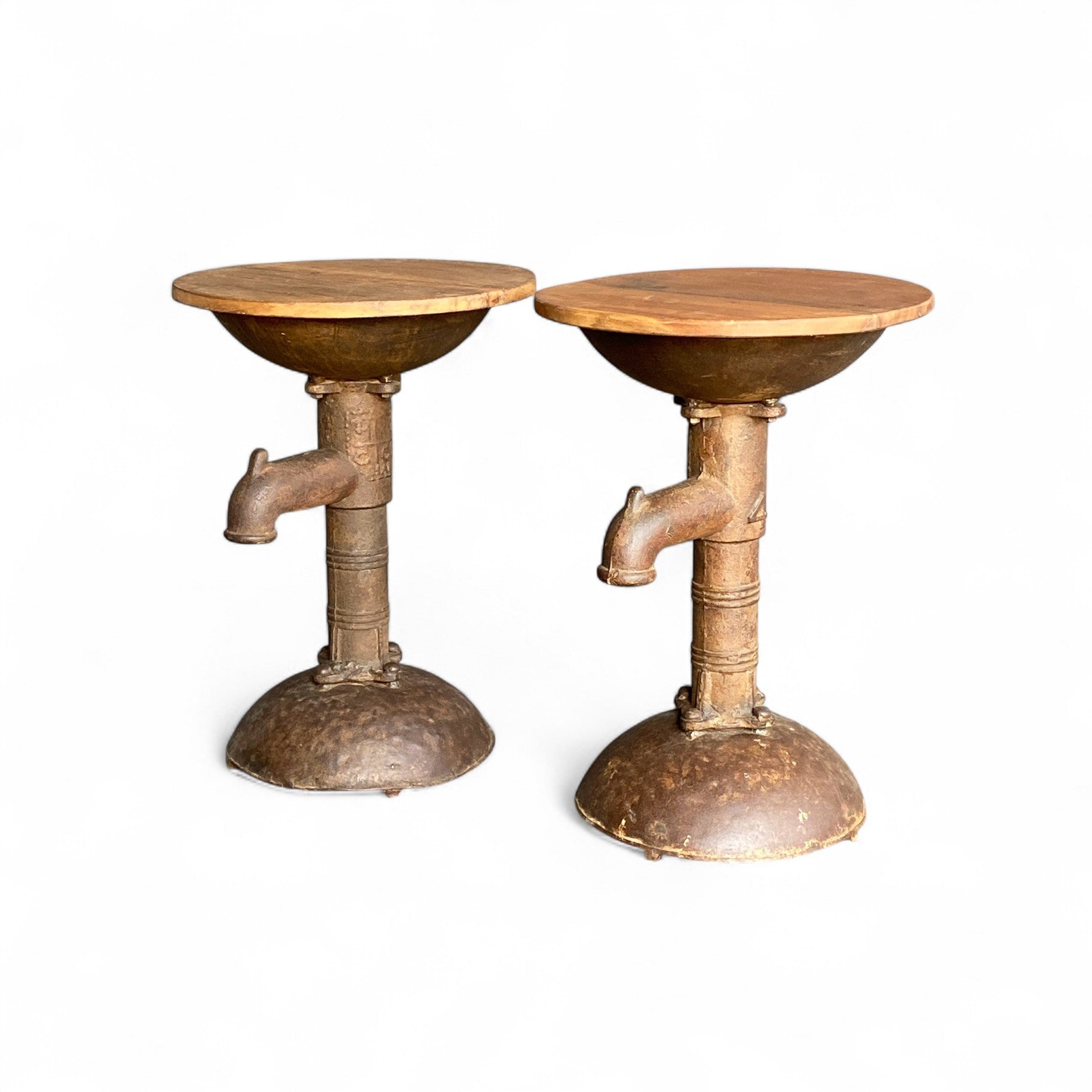 IRON & WOODEN FTD STOOL