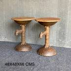 IRON & WOODEN FTD STOOL