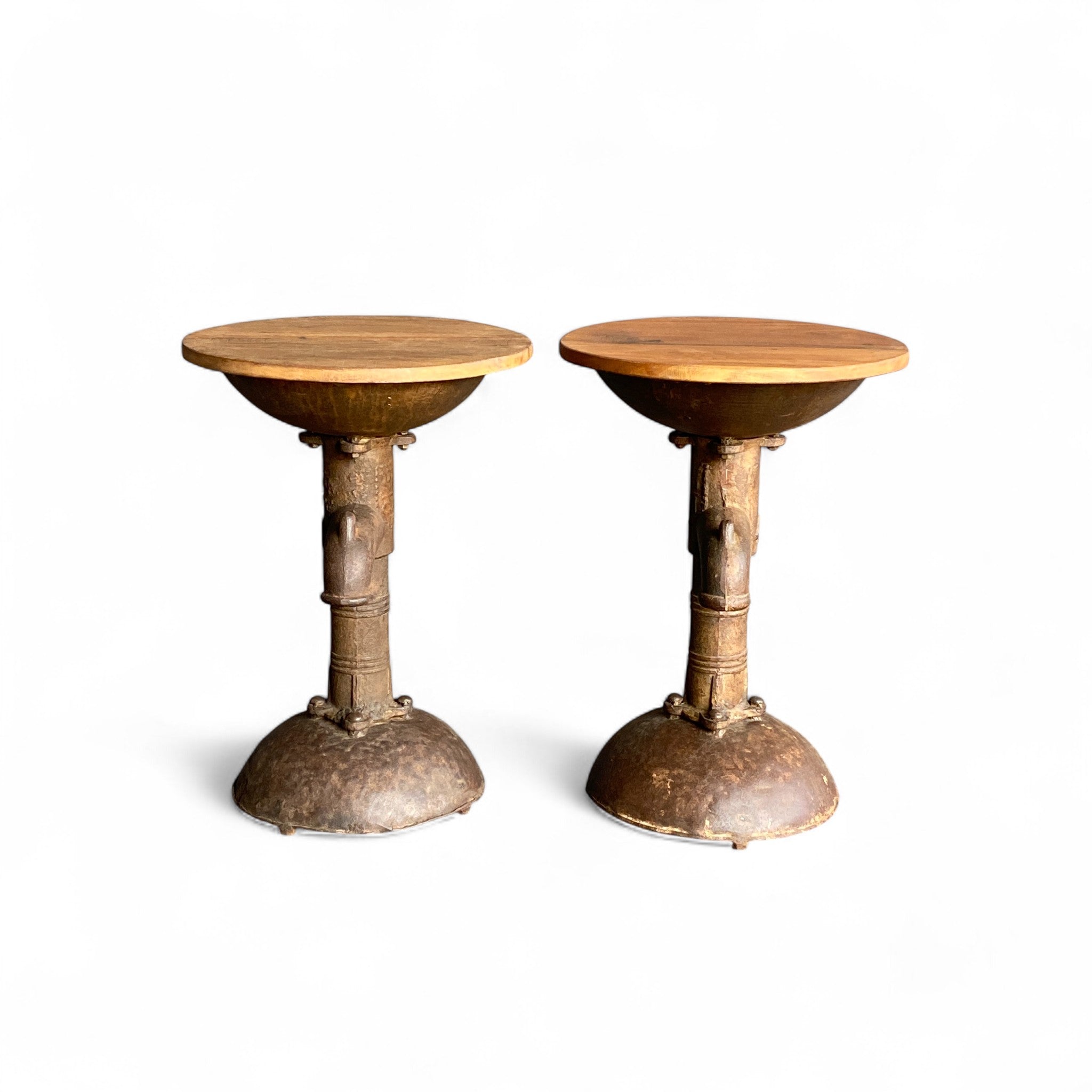 IRON & WOODEN FTD STOOL