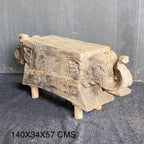 WOODEN ELEPHANT BENCH