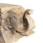 WOODEN ELEPHANT BENCH