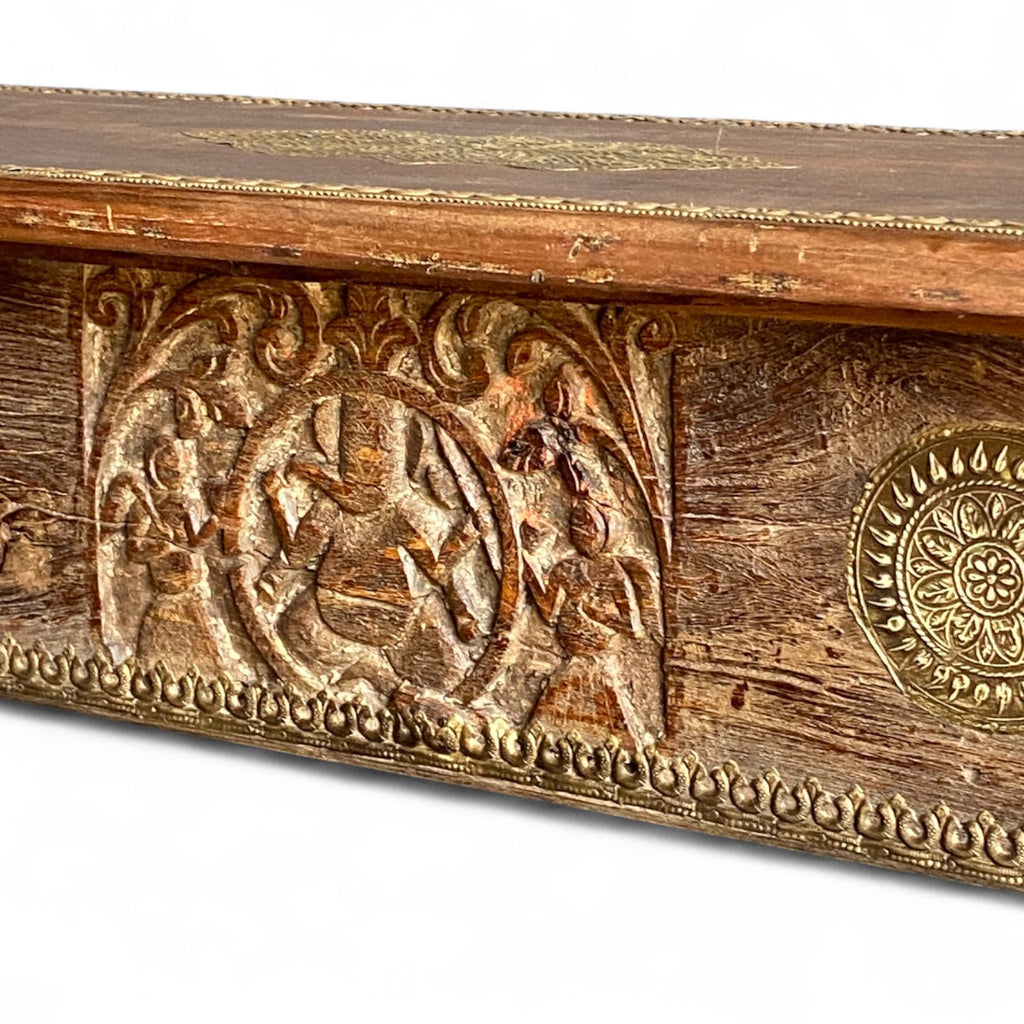 BRASS FTD. COSNOLE TABLE