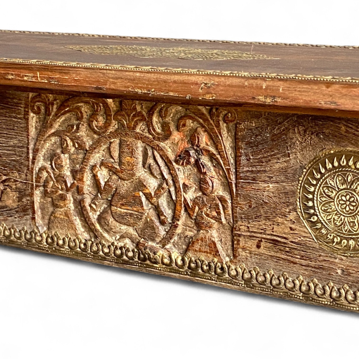 BRASS FTD. COSNOLE TABLE