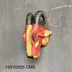 WOODEN HAND PAINTED HEAD