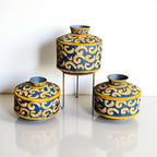 IRON HAND PAINTED POT