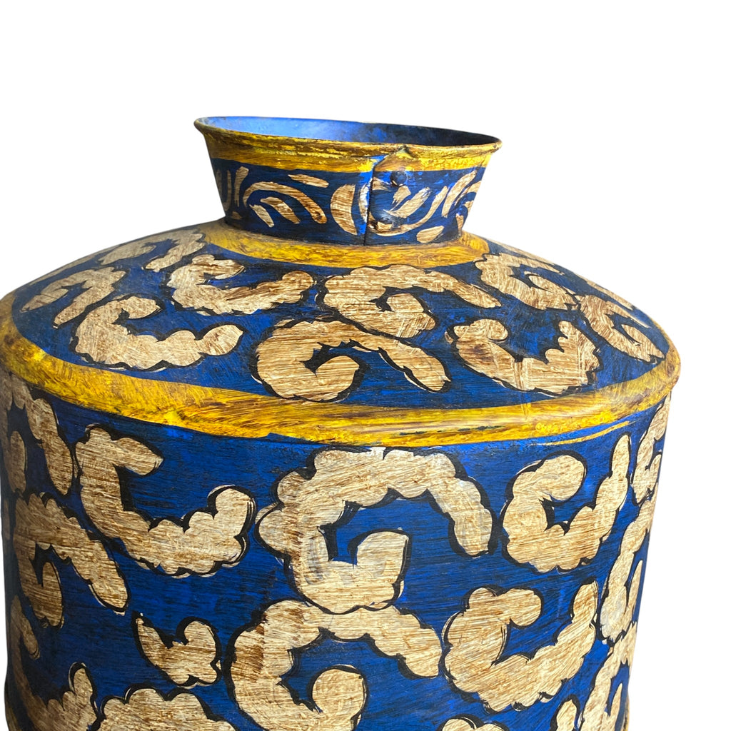 IRON HAND PAINTED POT