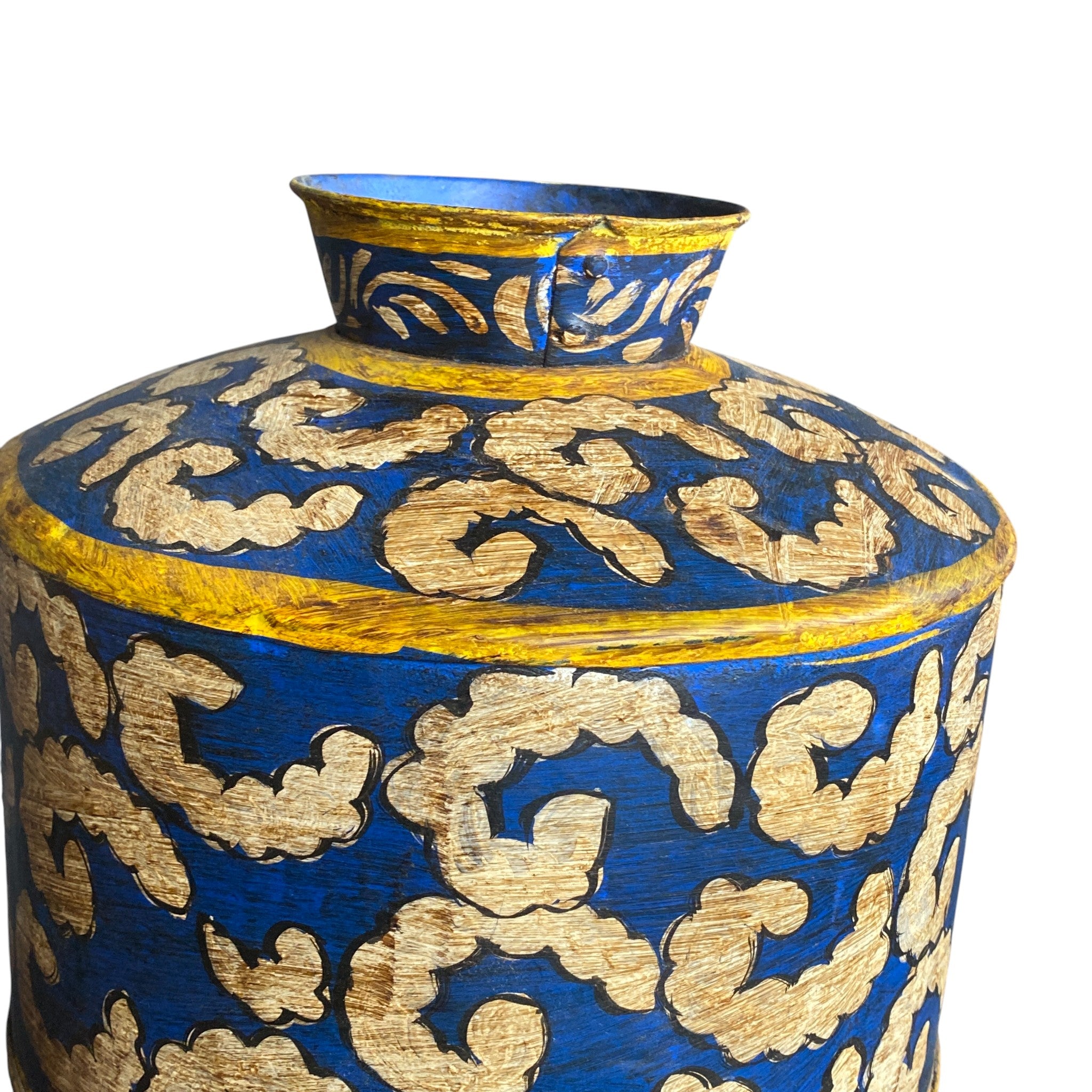 IRON HAND PAINTED POT