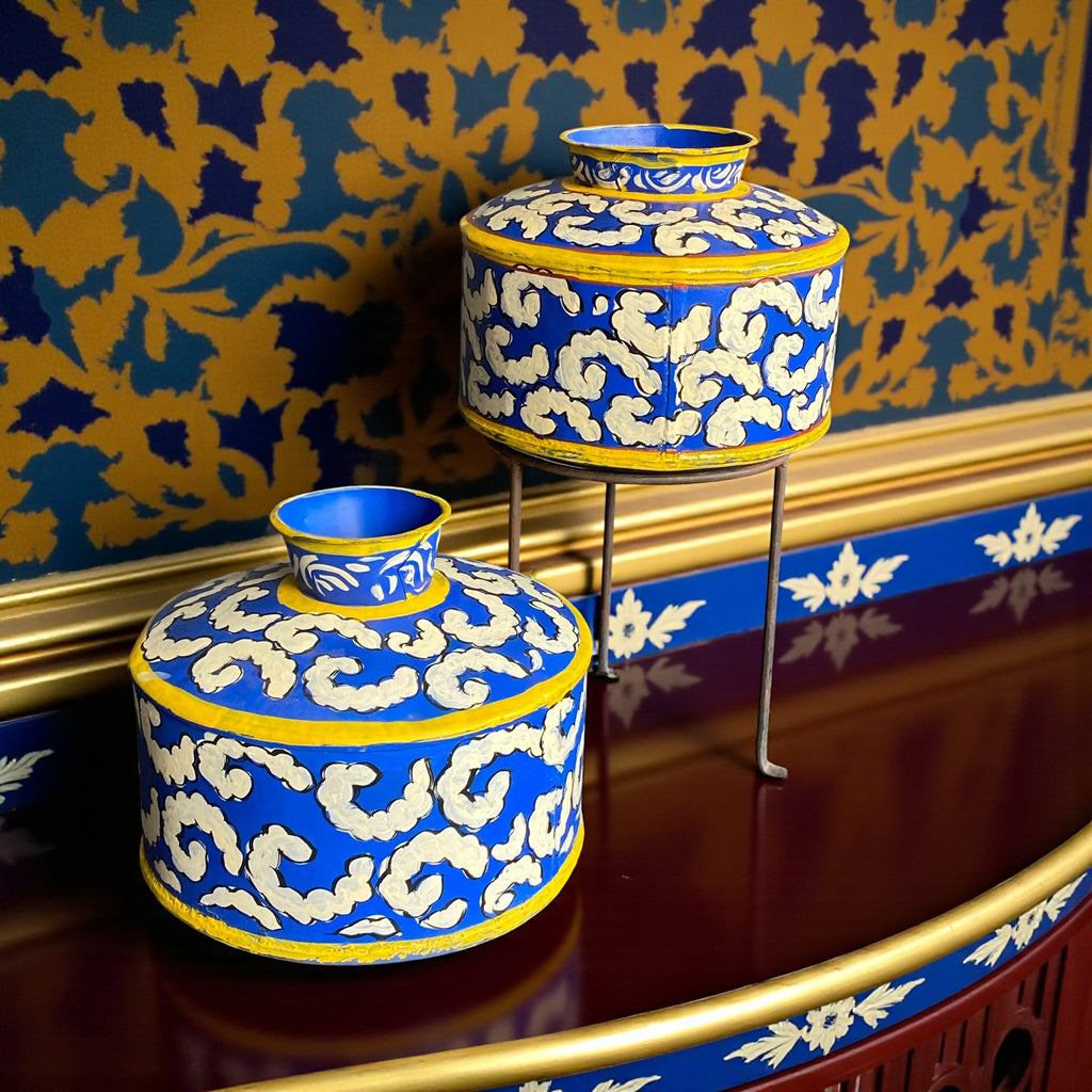 IRON HAND PAINTED POT