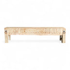 VINTAGE HAND CARVED BENCH