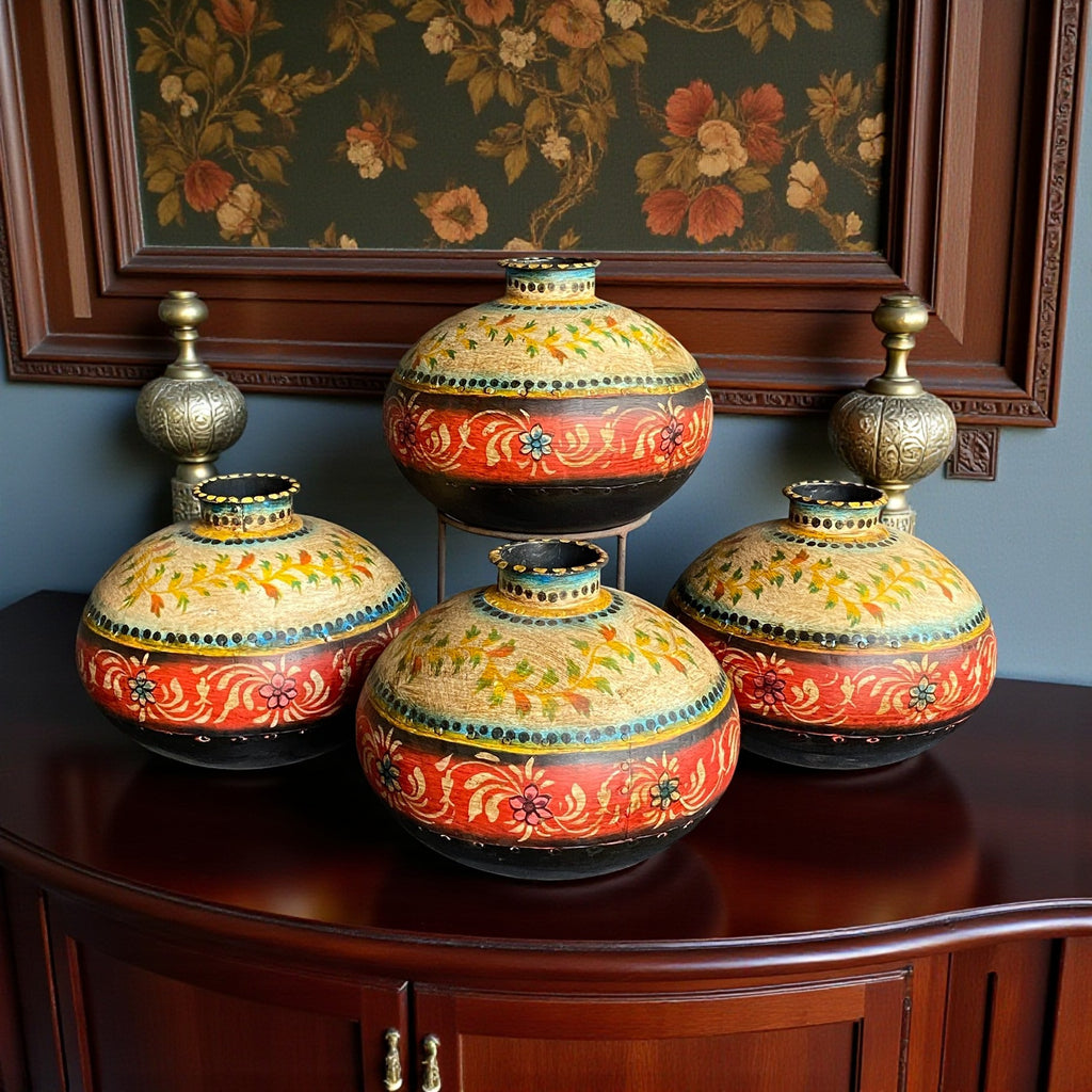 IRON HAND PAINTED POT