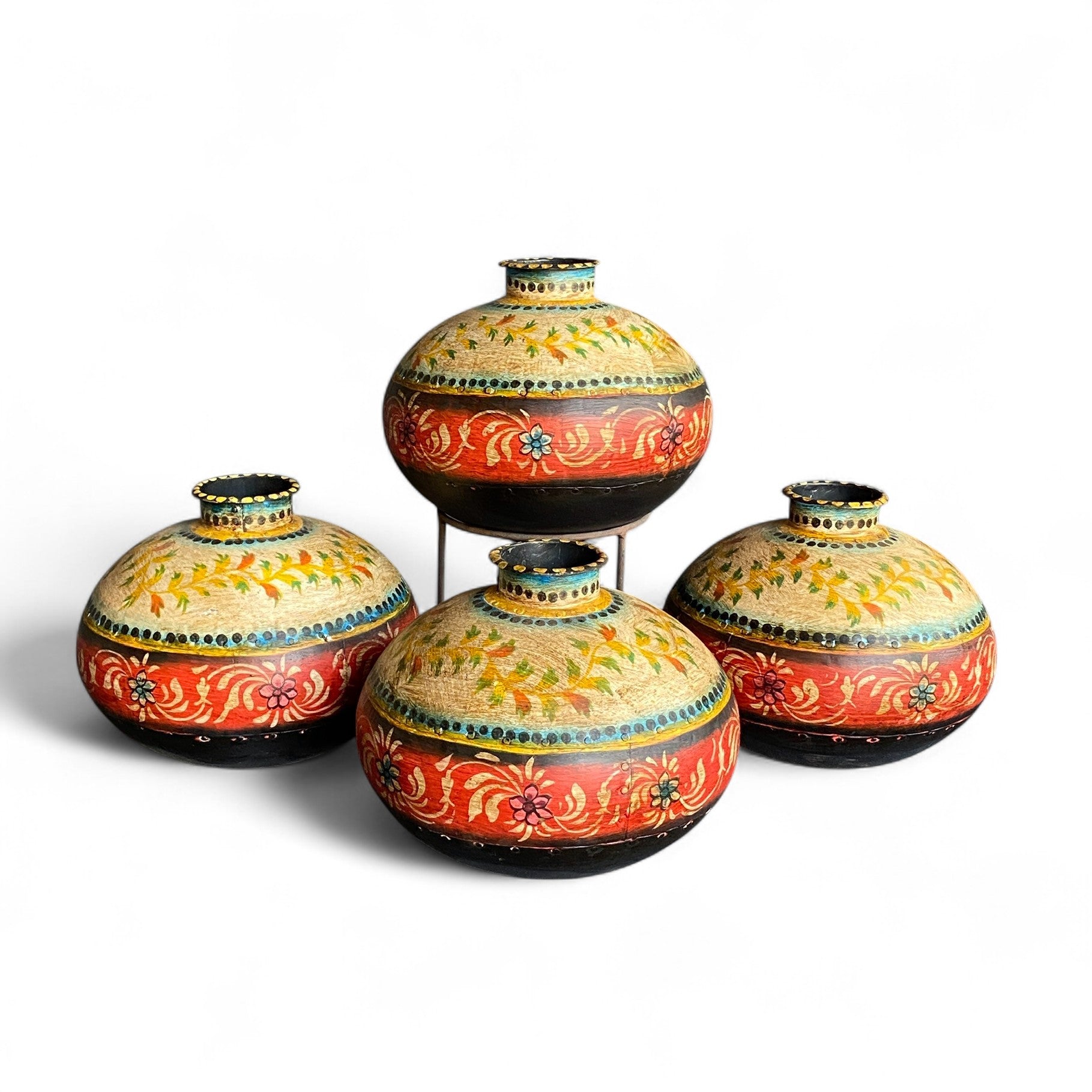 IRON HAND PAINTED POT